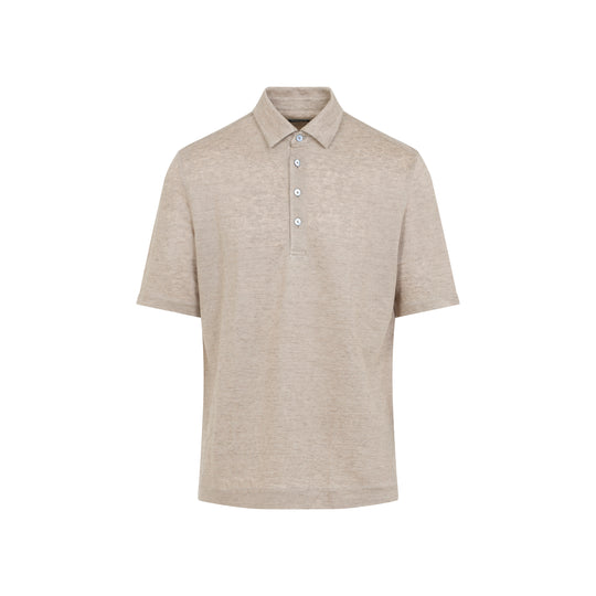 Medium Beige Linen Oasi Polo