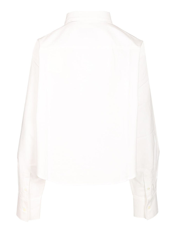 Ami Oversized Cropped Shirt Knitwear - Bianco | 41dcaf6ebce3329b534353a93aa3b30ac245956e