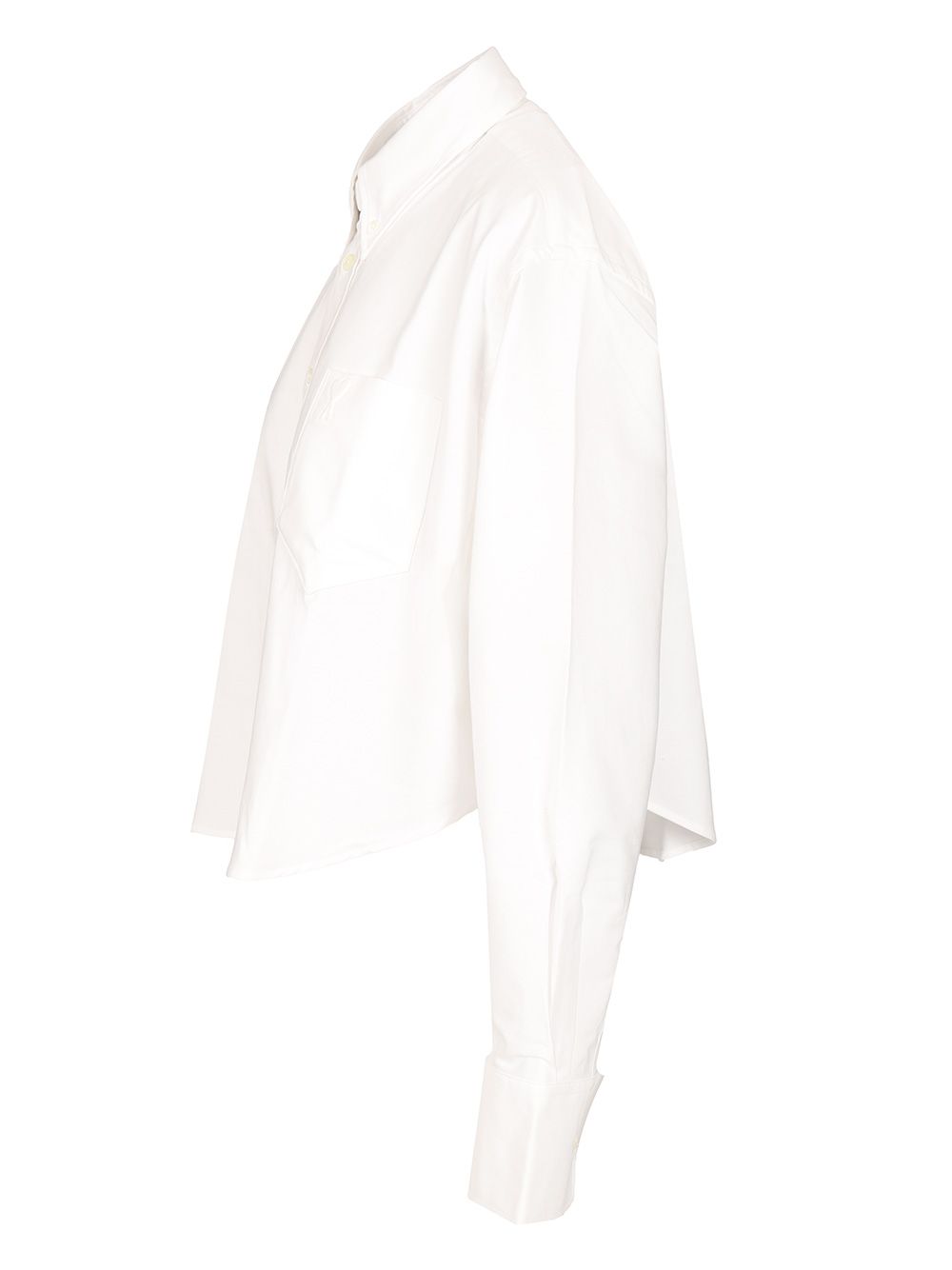 Ami Oversized Cropped Shirt Knitwear - Bianco | fa3410ddbd244cdc7dfbfe522b98321bc94ca543