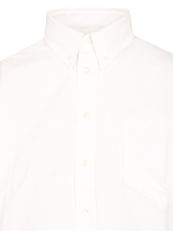 Ami Oversized Cropped Shirt Knitwear - Bianco | e4500611633359c55fb61d39cbe40405efa54987