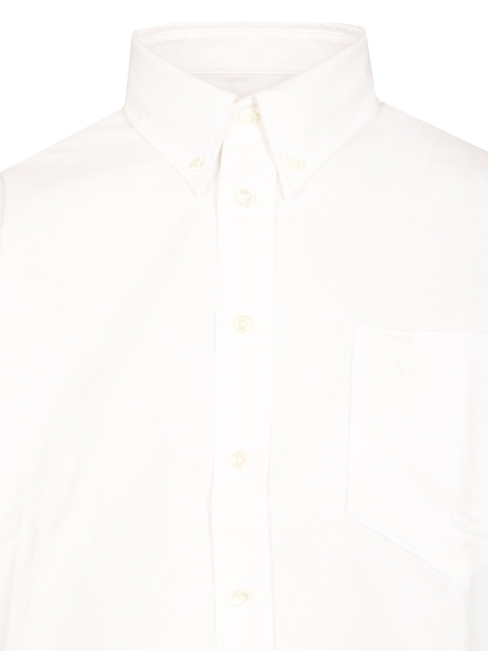 Ami Oversized Cropped Shirt Knitwear - Bianco | c0ce48e1a123d2b2ca944d137552f94ece08374d