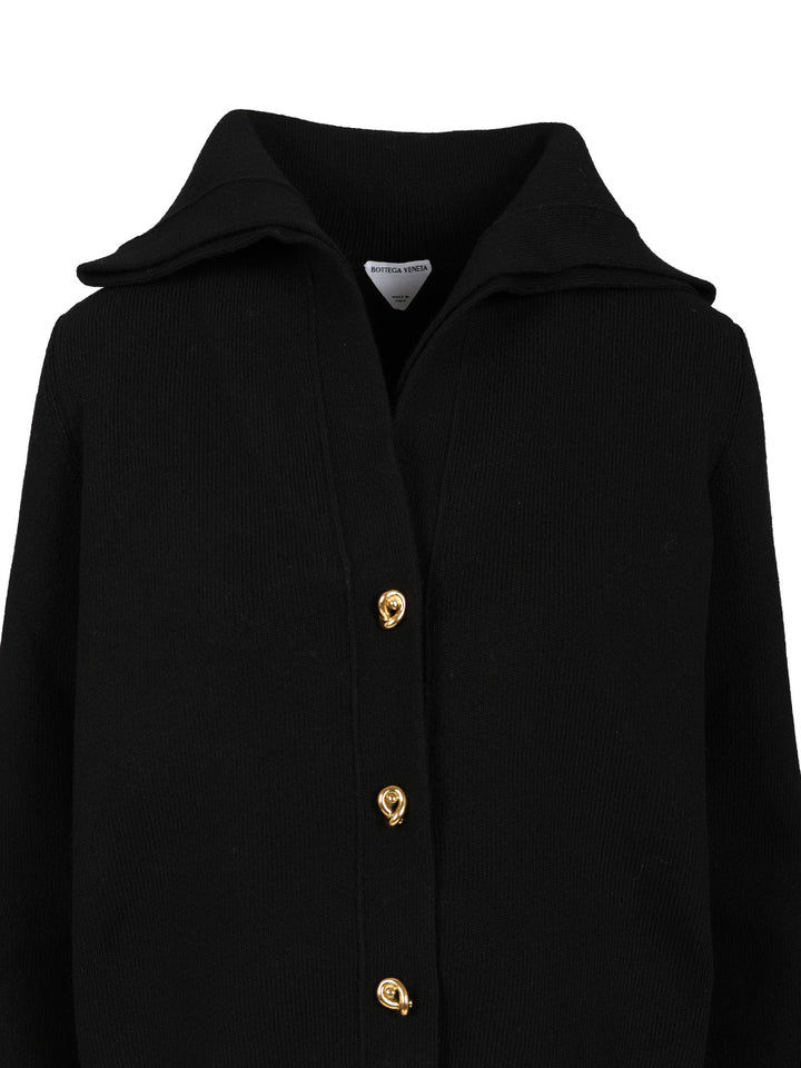 Bottega Veneta Compact Wool Cardigan Knitwear - Nero | 31edc07b5f42845ecf3e98fb51cb0bdd2ba8d541