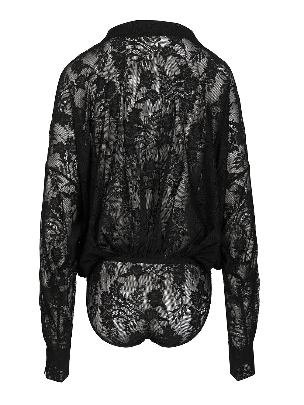 Norma Kamali Semi-Sheer Bodysuit Shirts - Nero | 87b7e6e8f4c0ffa8d06ad2e558c834accb7d31f3