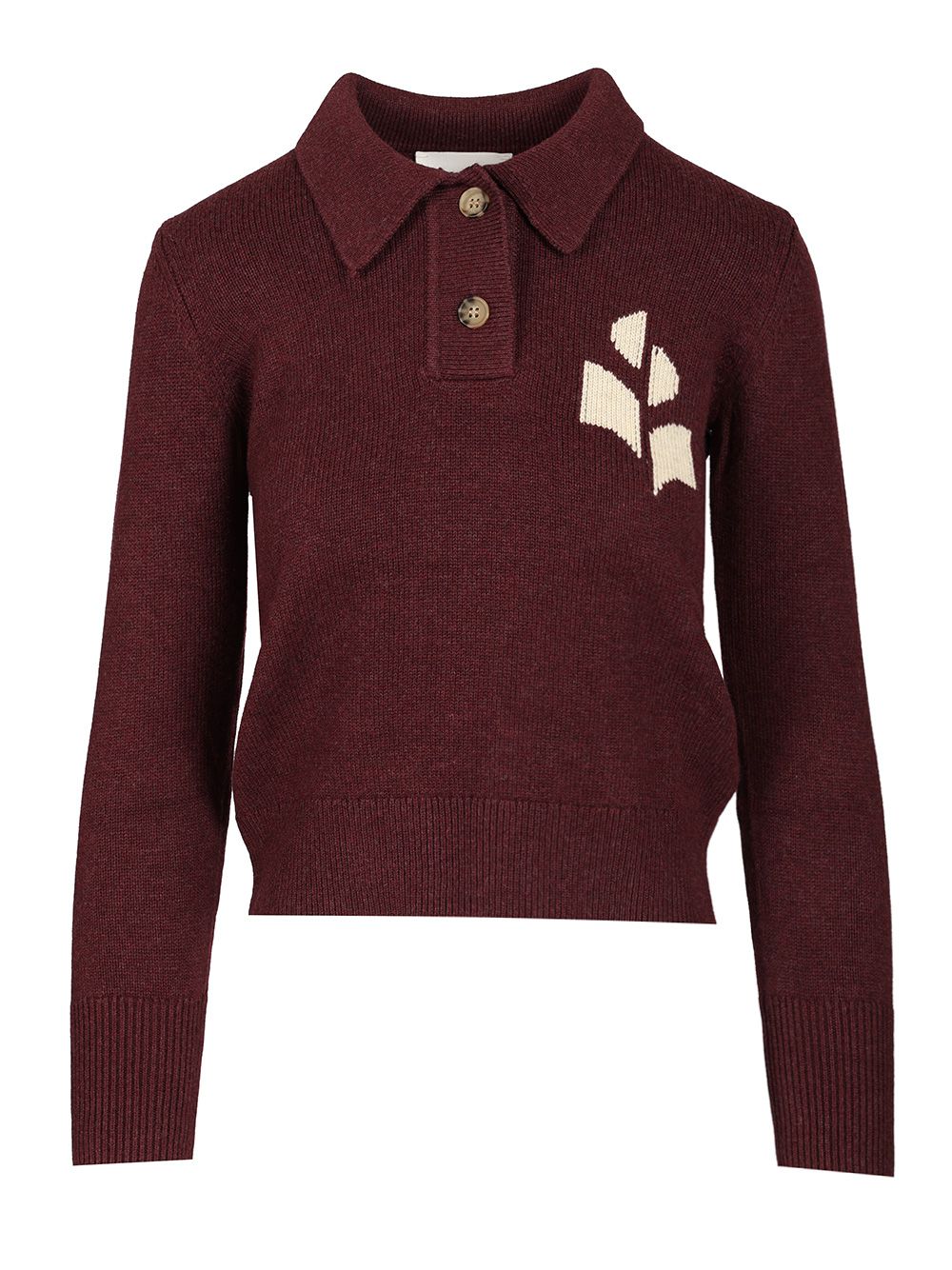 Marant Etoile Nola Polo shirt - Bordeaux | 268142672cc50172b2dfc4bb31245b8743190e07
