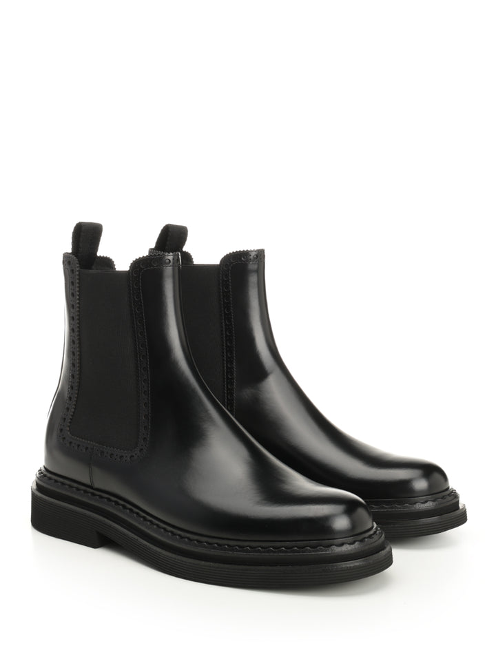 Dolce & Gabbana Brushed Calfskin Ankle Boots - Nero | b12d1d00c5471e0729090a8185513fb4fb9991e1