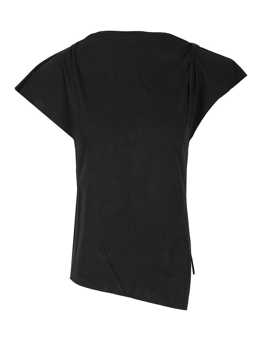 Isabel Marant Sebani Asymmetrical T-Shirt Top - Nero | df376e70931185be85ebec3c489db8c0c0ca1cd5