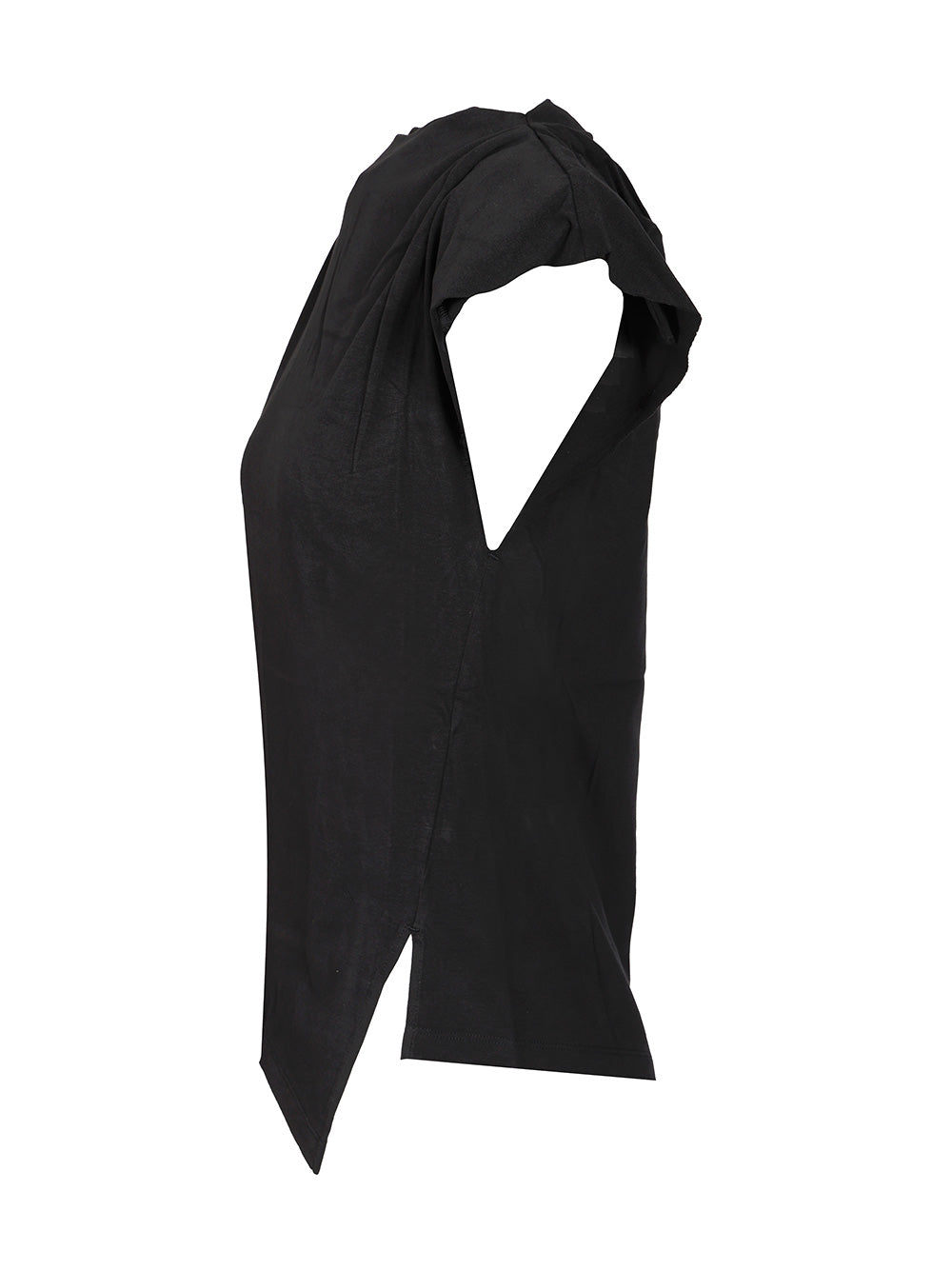 Isabel Marant Sebani Asymmetrical T-Shirt Top - Nero | 77f1913ccb9404e7661148ecaf308255a343480b