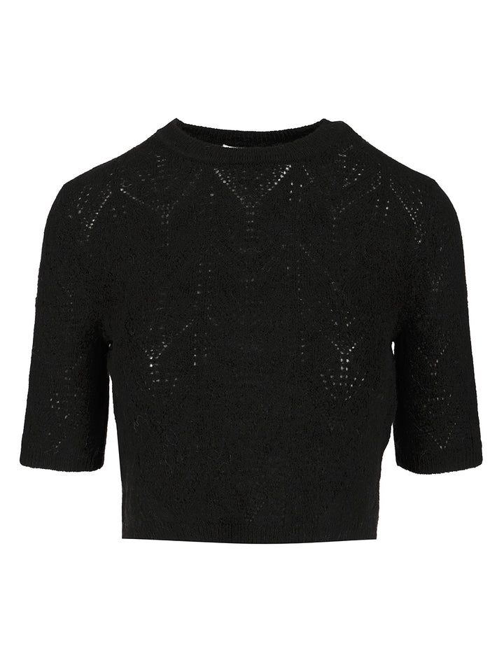 P.A.R.O.S.H. Crop Sweater Knitwear - Nero | a07da6c918ebfbcfcc90c1f0b4b385d5123f0ffa