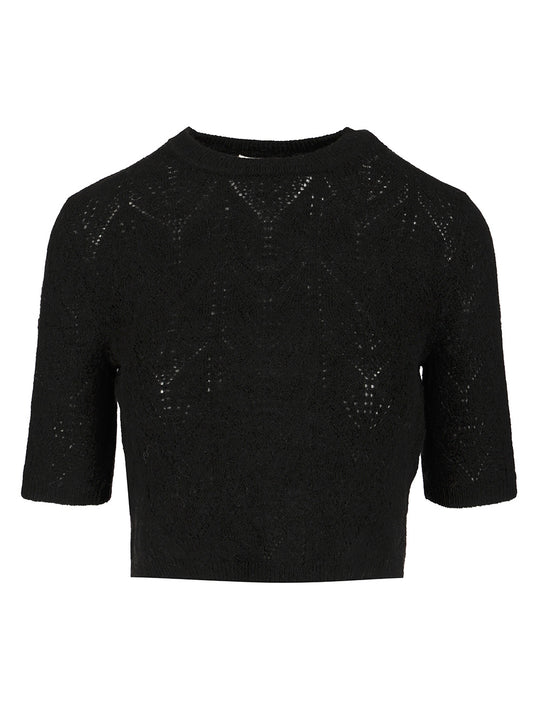 Crop Sweater Knitwear Nero