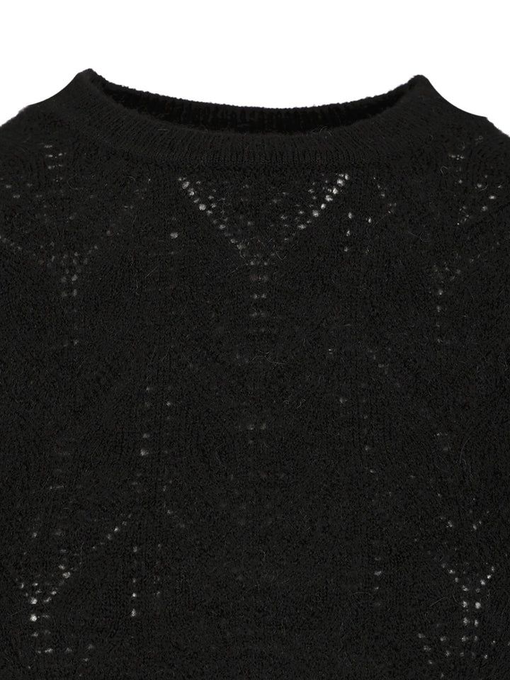 P.A.R.O.S.H. Crop Sweater Knitwear - Nero | 40e8425ec04abe6a01df4b0eca26793172511ee6