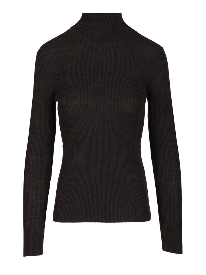 P.A.R.O.S.H. Ribbed Wool Turtleneck Knitwear - Marrone | 781c73c1409ff8ac8db80771db0ccb7cf7c697f7