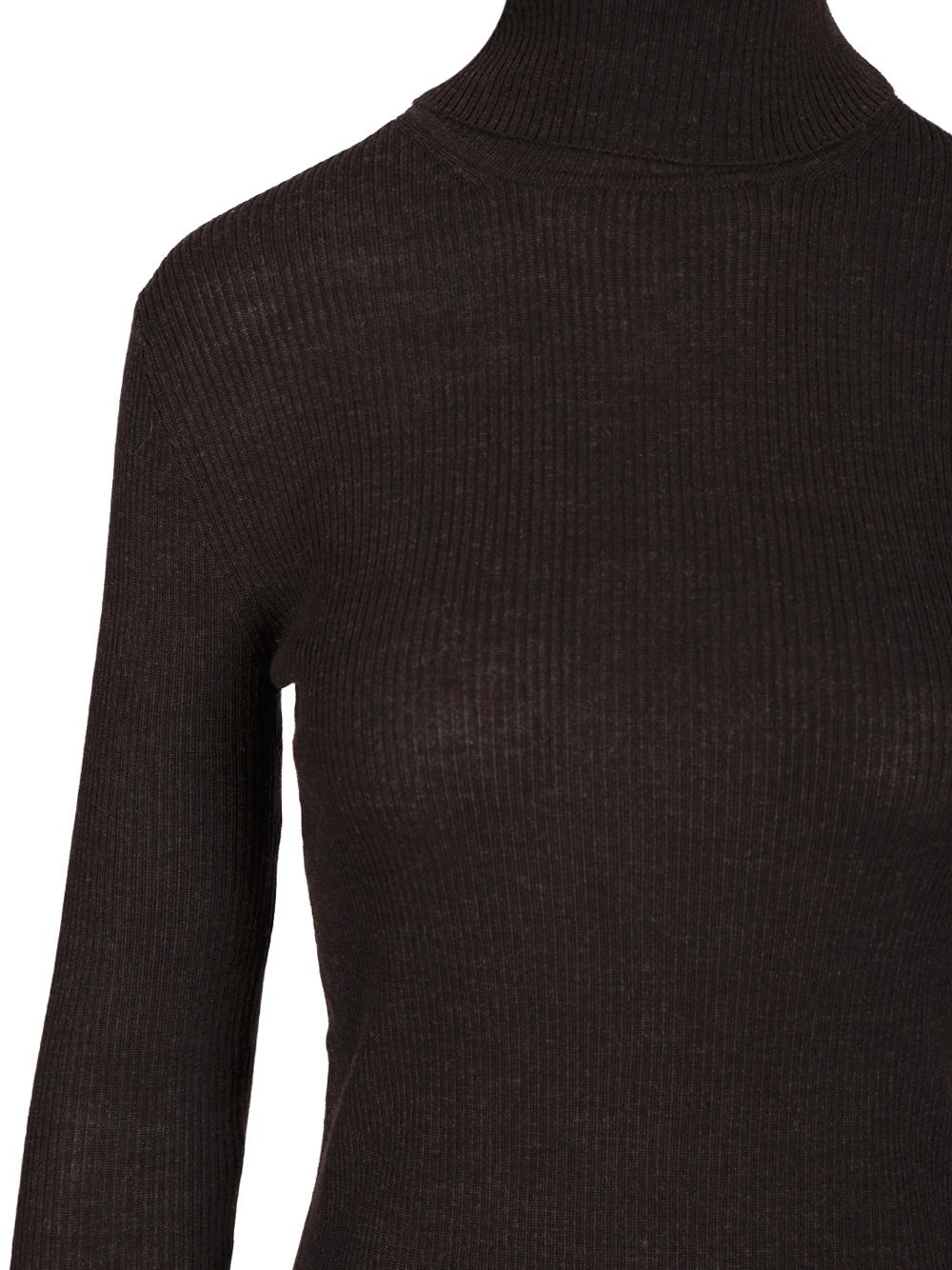 P.A.R.O.S.H. Ribbed Wool Turtleneck Knitwear - Marrone | caab9db9ec45e6fbe52b32e04eea881a8909c2e5
