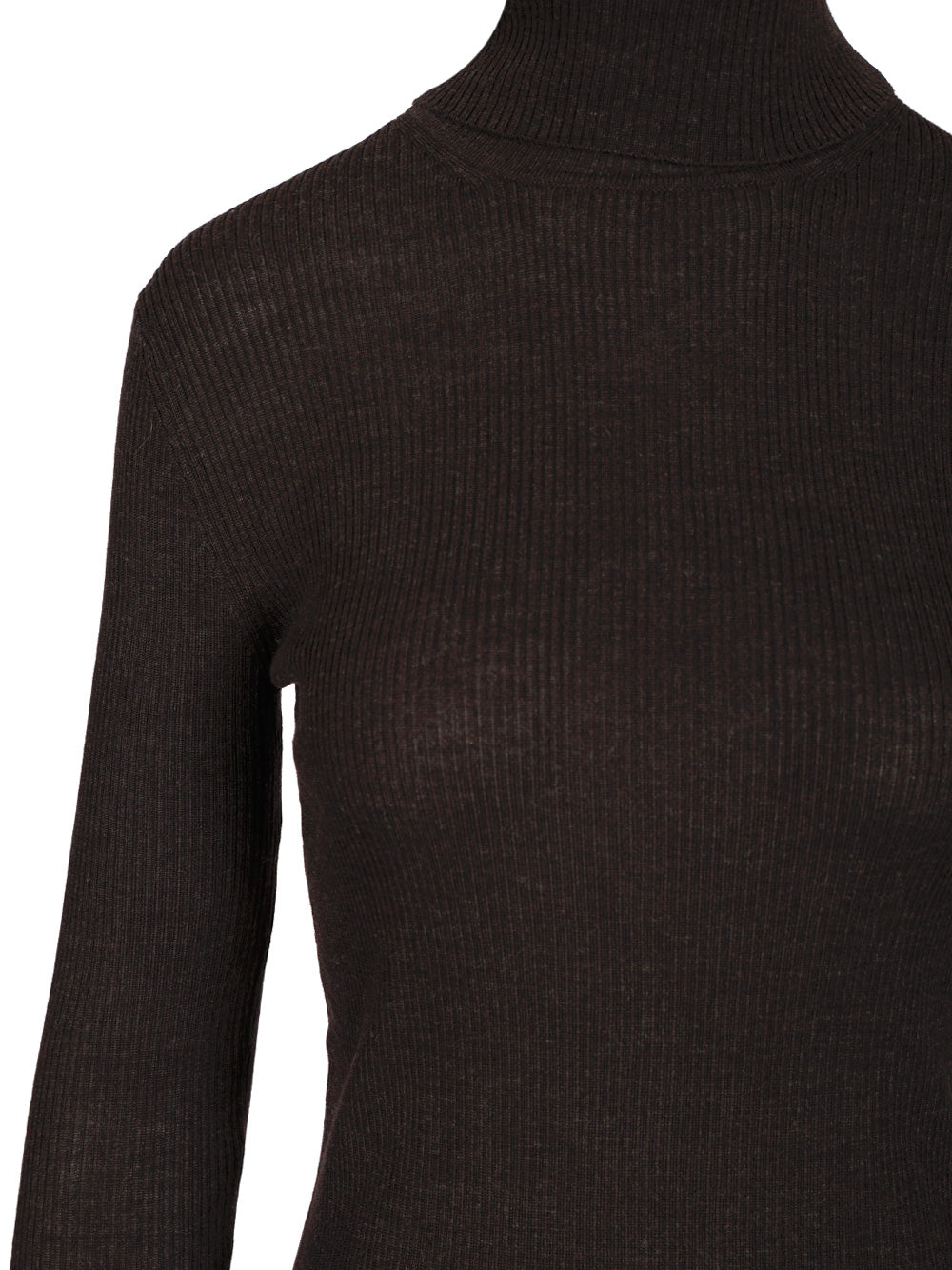 P.A.R.O.S.H. Ribbed Wool Turtleneck Knitwear - Marrone | 931b1734c94344d868c85d7ff8c3b007b4c7dc12