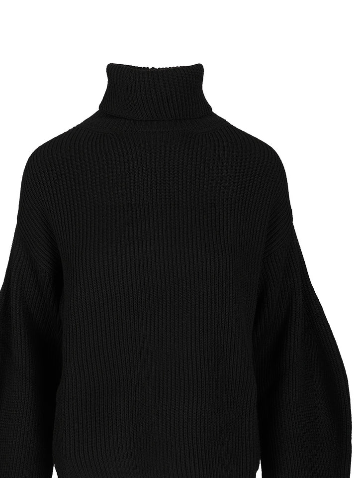 P.A.R.O.S.H. Oversized Turtleneck Sweater Knitwear - Nero | 049644871de5309c594e06b3f073d7d9b5f47647