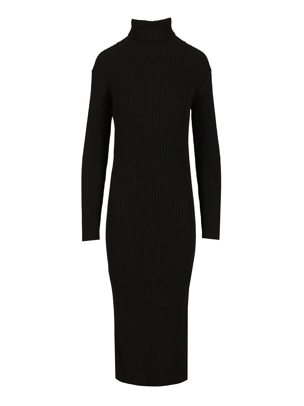 P.A.R.O.S.H. Midi Dress Knitwear - Nero | 42d5c95f137a4185e71fc4bd7280ed0b45367757