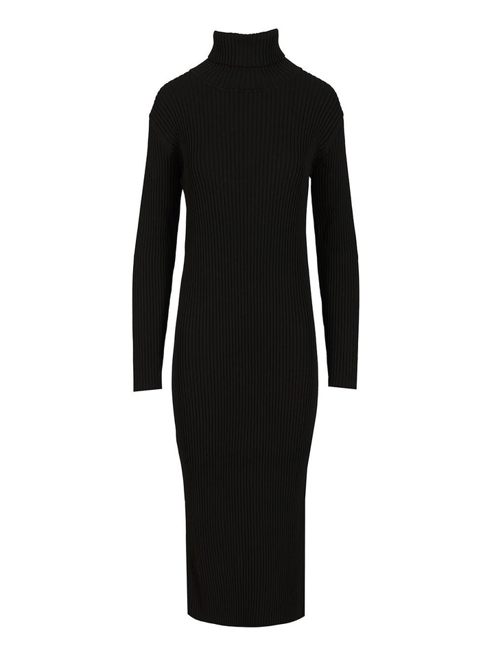 P.A.R.O.S.H. Midi Dress Knitwear - Nero | 42d5c95f137a4185e71fc4bd7280ed0b45367757