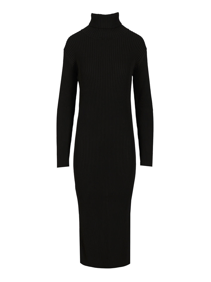 P.A.R.O.S.H. Midi Dress Knitwear - Nero | 49e63b9807037e5e1ac0b3a410e0a943299056f4