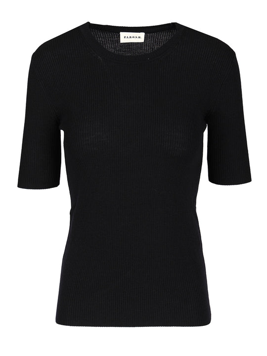 Half Sleeve Sweater T-Shirt Blu