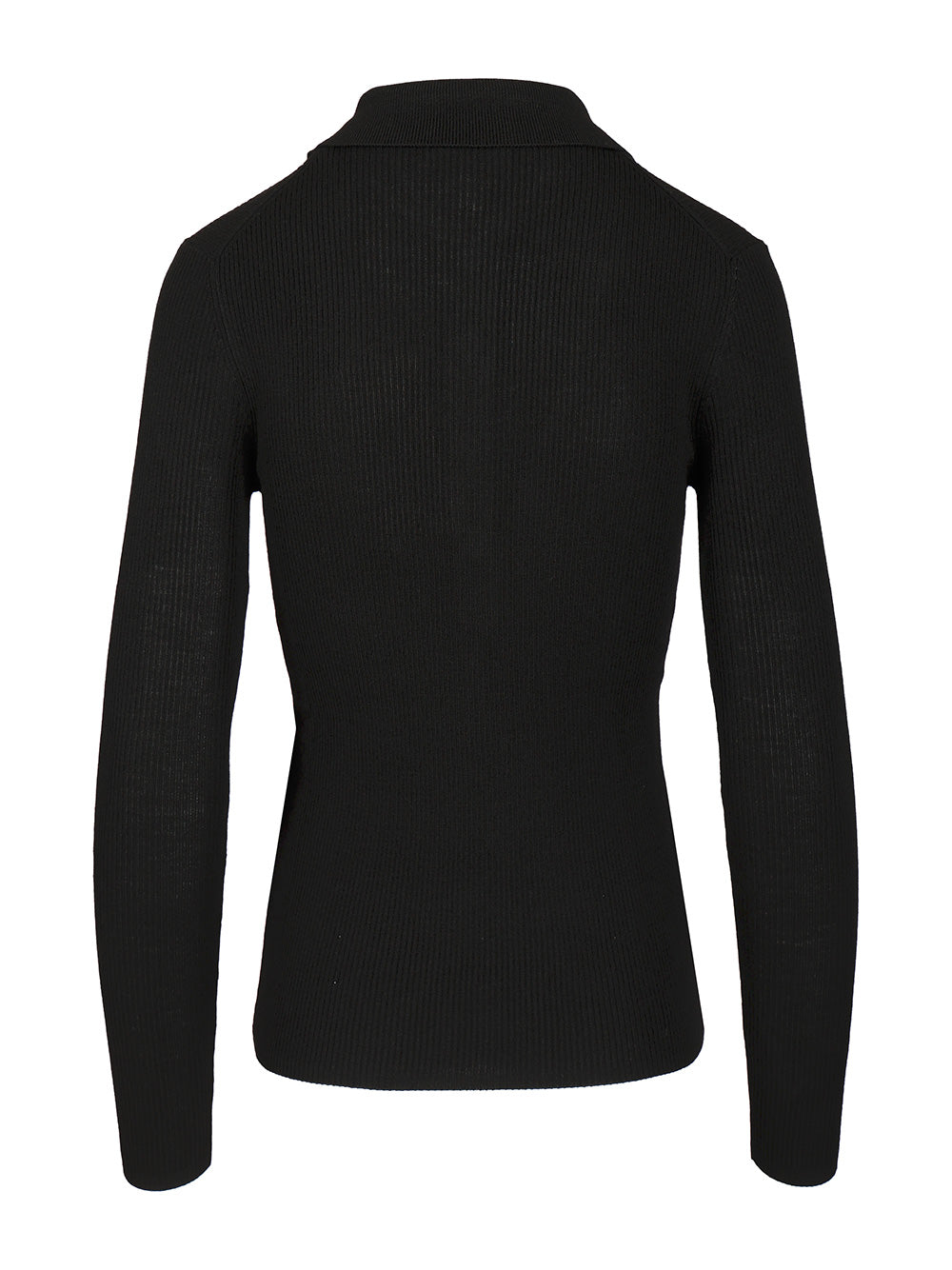 P.A.R.O.S.H. Long Sleeve Polo Shirt Knitwear - Nero | bb0d50fd483ff799c3283198a7f0f39c9e8cb0a4