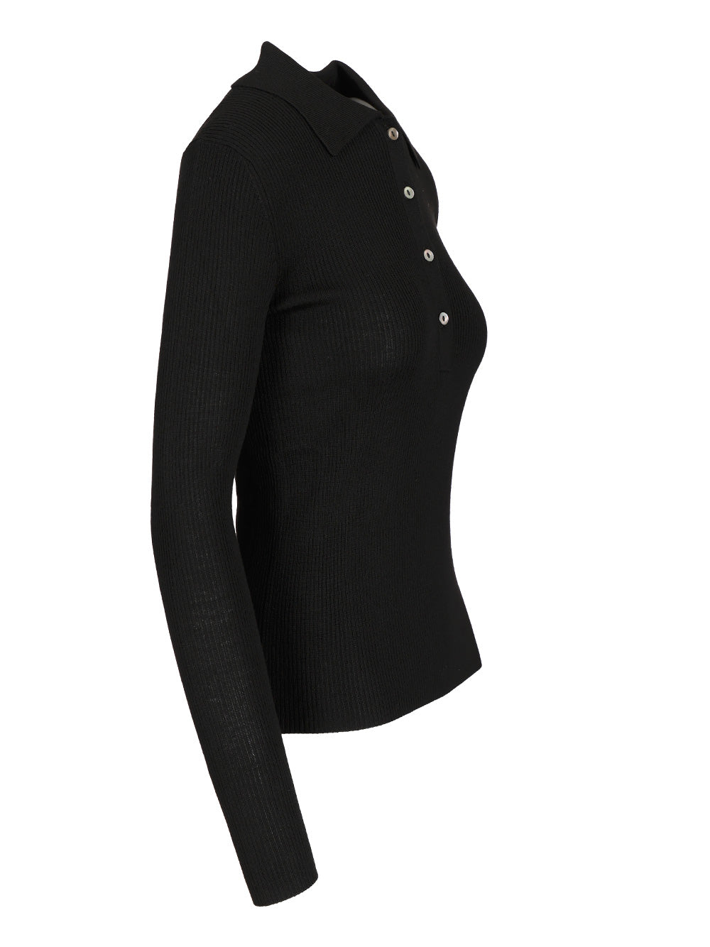 P.A.R.O.S.H. Long Sleeve Polo Shirt Knitwear - Nero | 4a5d8125d89b8bd1033f8de77ea00df6e6e30e27