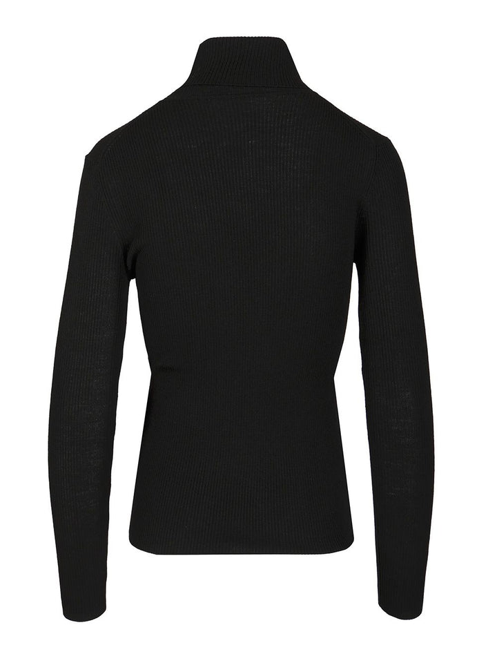 P.A.R.O.S.H. Ribbed Wool Turtleneck Knitwear - Nero | 48e12149185e86b9b1c0453ab5d7ae5f6da75cc0