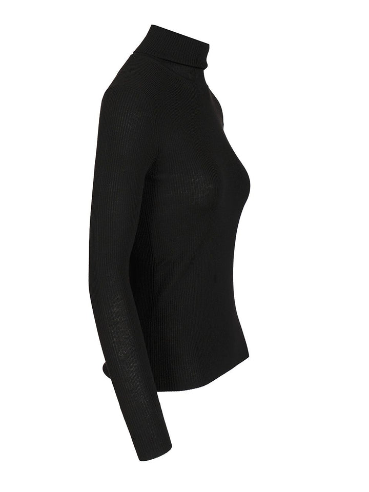 P.A.R.O.S.H. Ribbed Wool Turtleneck Knitwear - Nero | 4da2e1bfeb6092ea7d18a47a2c95ae4c420e70bb