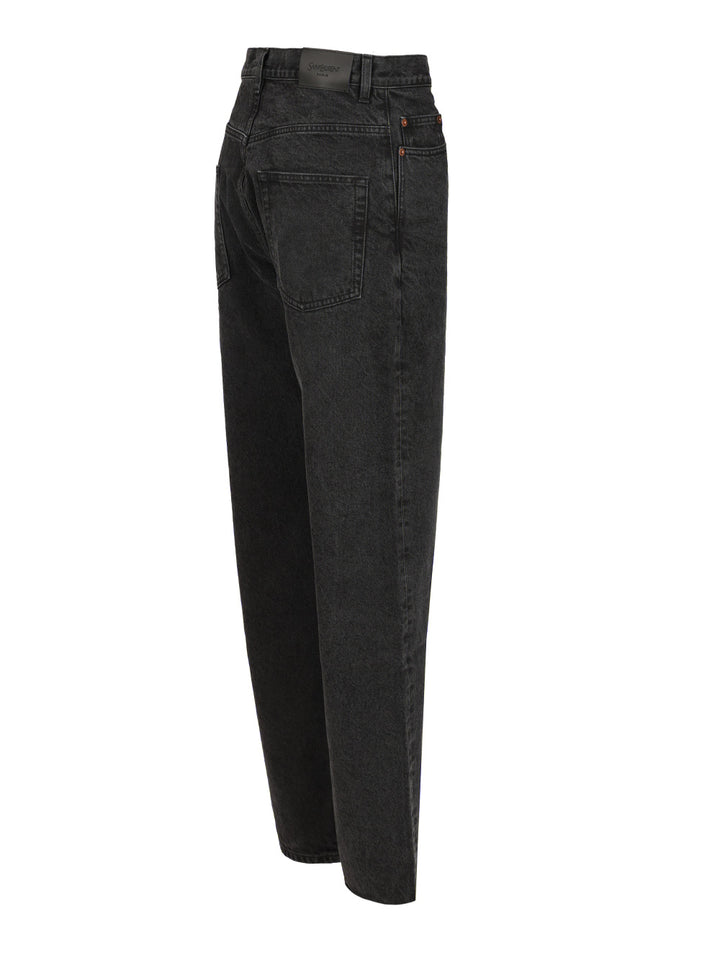 Saint Laurent Carrot-Fit Jeans Trousers - Nero | 077ce981691688c8237fdbd1ea24c3066bf7a9e8