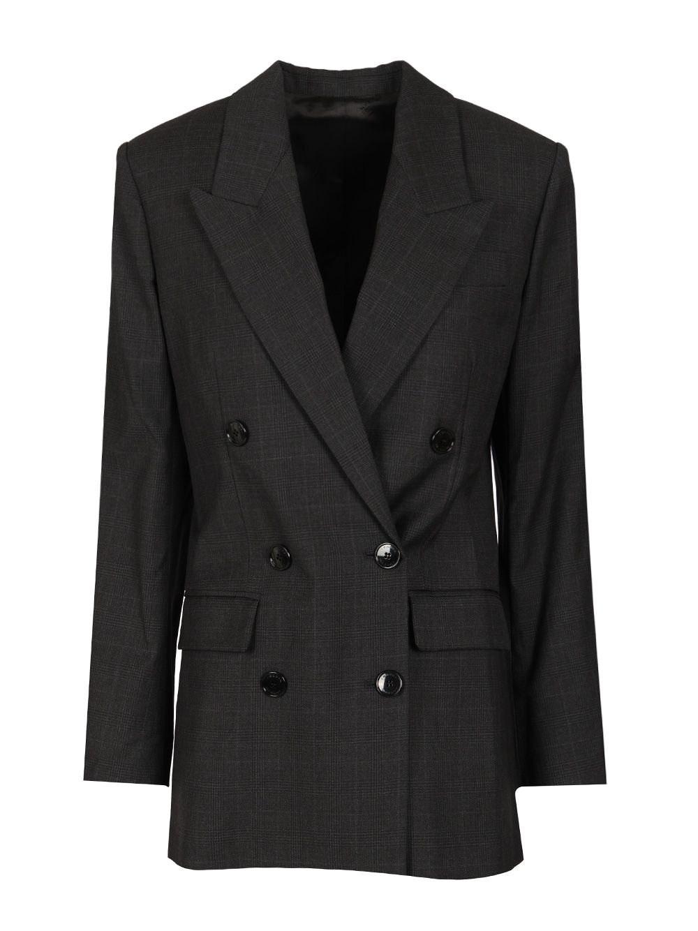 Isabel Marant Jevima Wool Prince Of Wales Suit Jacket Giacche - Grey | 1c131d90c6a7dd429ce99cc28f9a372b460724b0