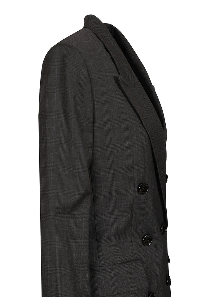 Isabel Marant Jevima Wool Prince Of Wales Suit Jacket Giacche - Grey | dea1204caa61b436135541c69b0ccdb6be275a76