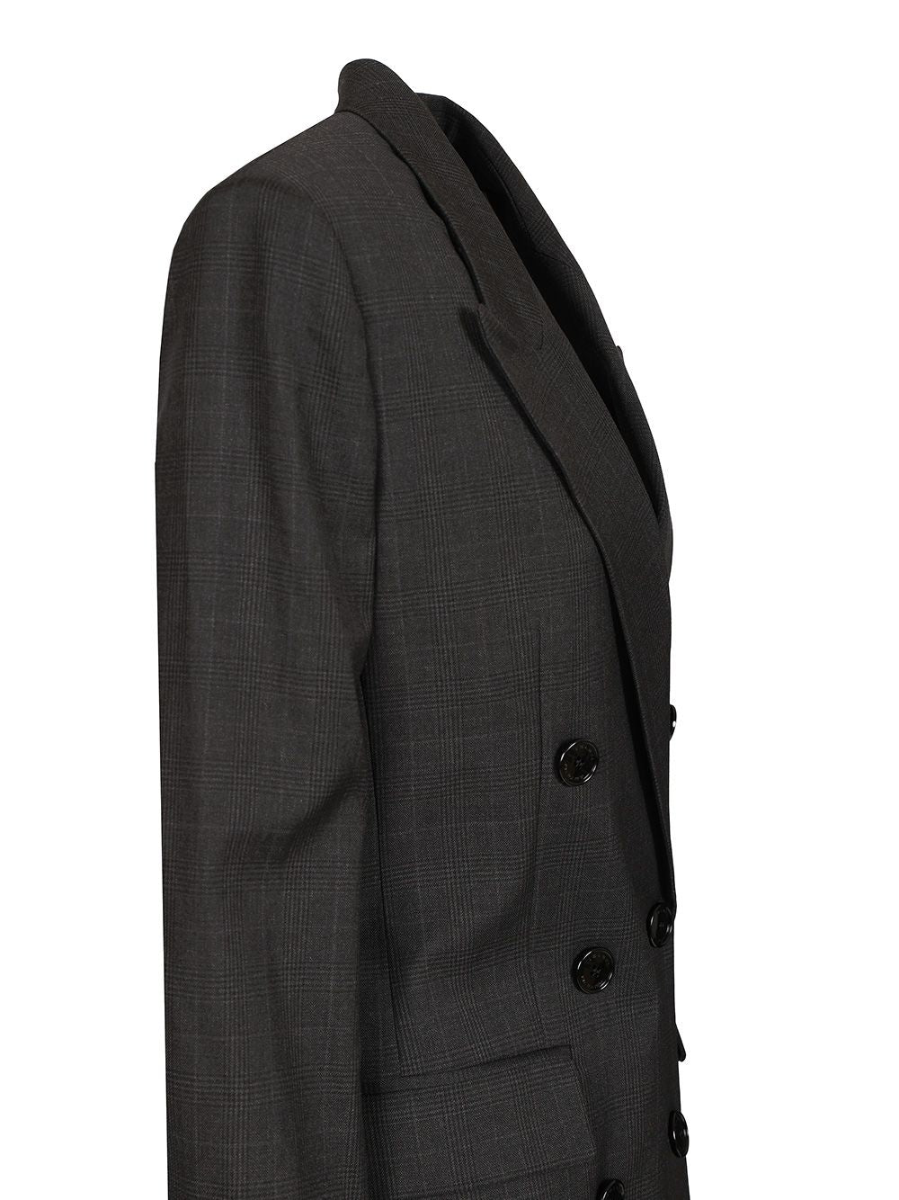 Isabel Marant Jevima Wool Prince Of Wales Suit Jacket Giacche - Grey | b8ddd11f336dc57cffbef0c96ac8f38227318607
