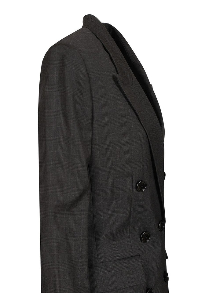 Isabel Marant Jevima Wool Prince Of Wales Suit Jacket Giacche - Grey | b8ddd11f336dc57cffbef0c96ac8f38227318607
