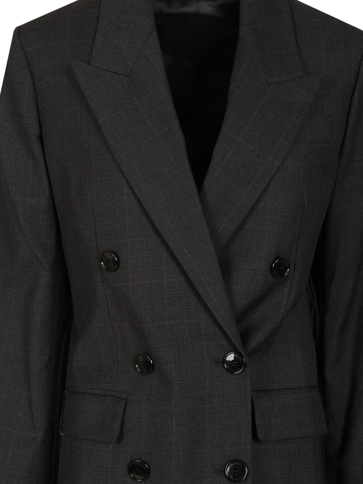 Isabel Marant Jevima Wool Prince Of Wales Suit Jacket Giacche - Grey | 3440c3cd245fa84c654b2af38b07332289b376bd