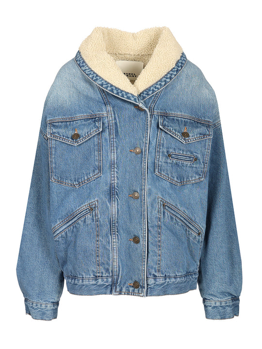 Pimia Denim And Faux Fur Jacket Giacche Blu
