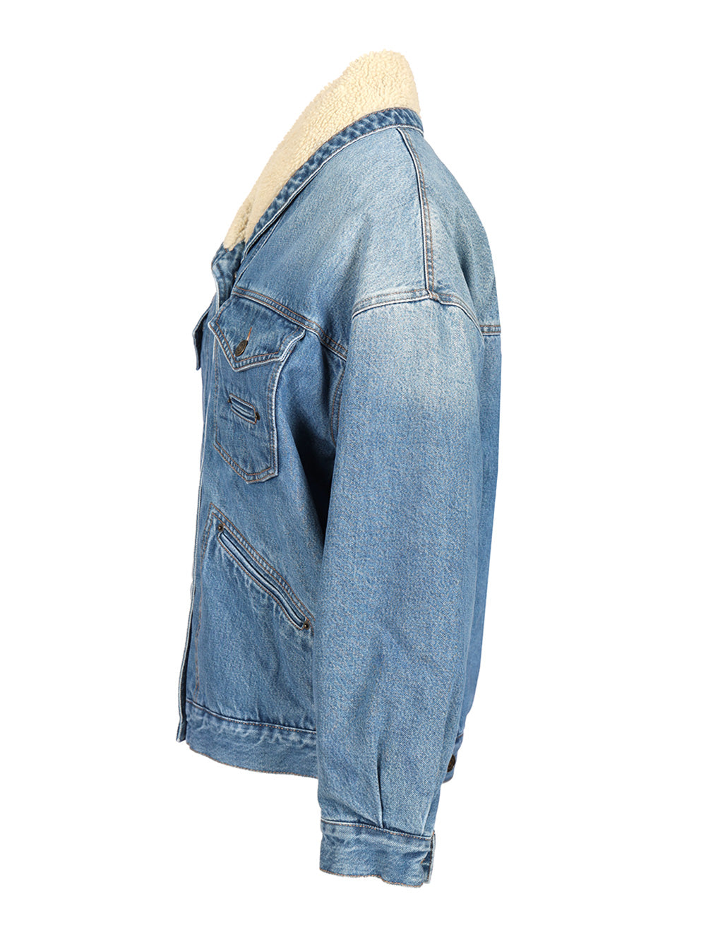Isabel Marant Pimia Denim And Faux Fur Jacket Giacche - Blu | 2bb46cfc572d7b1286855c1cd7be31c22b39c08b