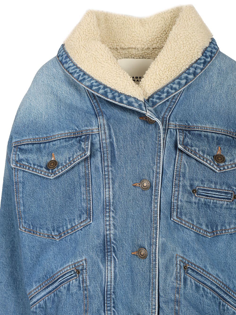 Isabel Marant Pimia Denim And Faux Fur Jacket Giacche - Blu | e5e4a76f1618e3bebb92ba98909d908fd56c23af