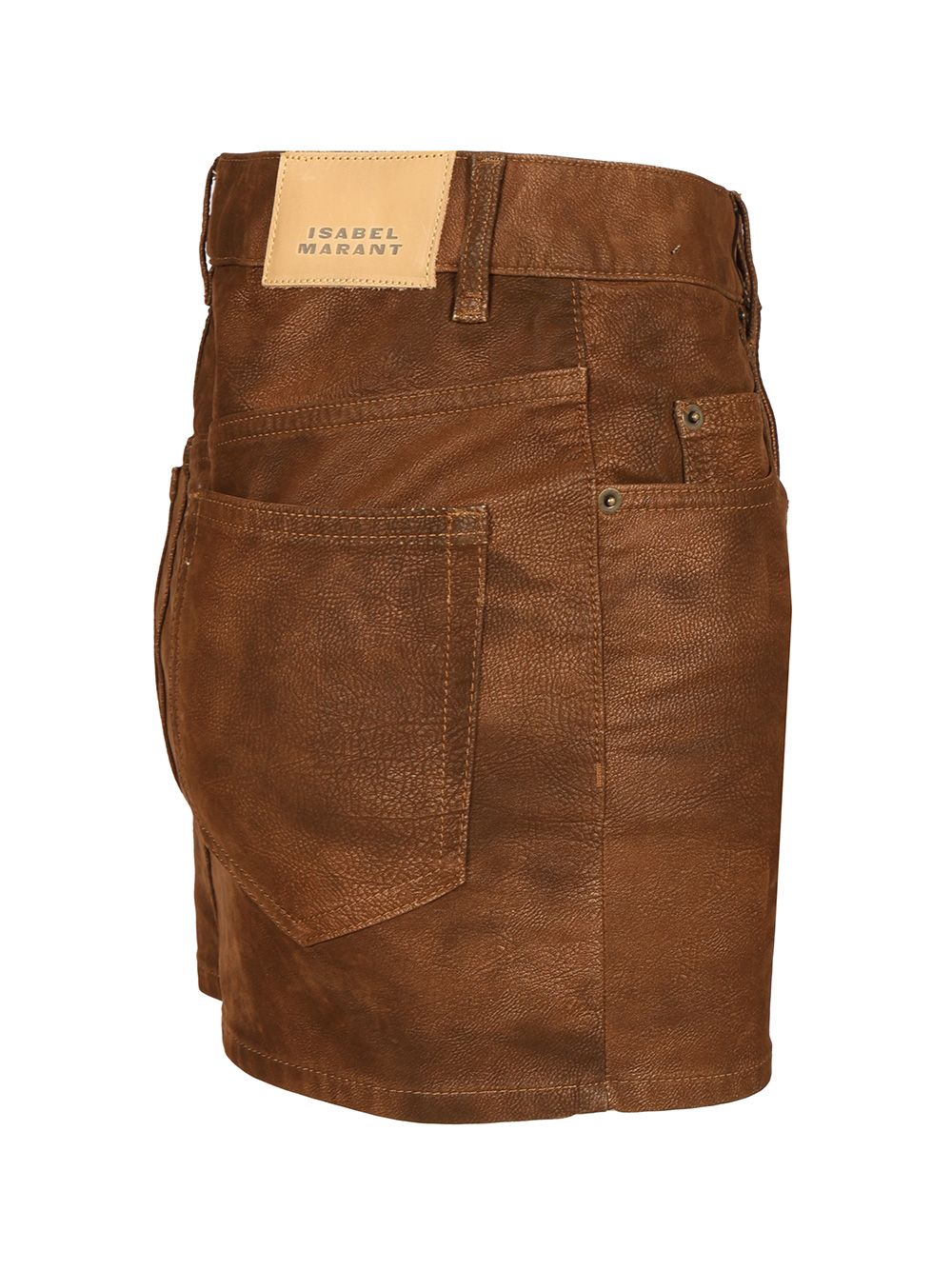 Marant Etoile Kimmy Mini Skirt Gonne - Marrone | df1fe87f70a132f30f3dd53ae3f415669d213c09
