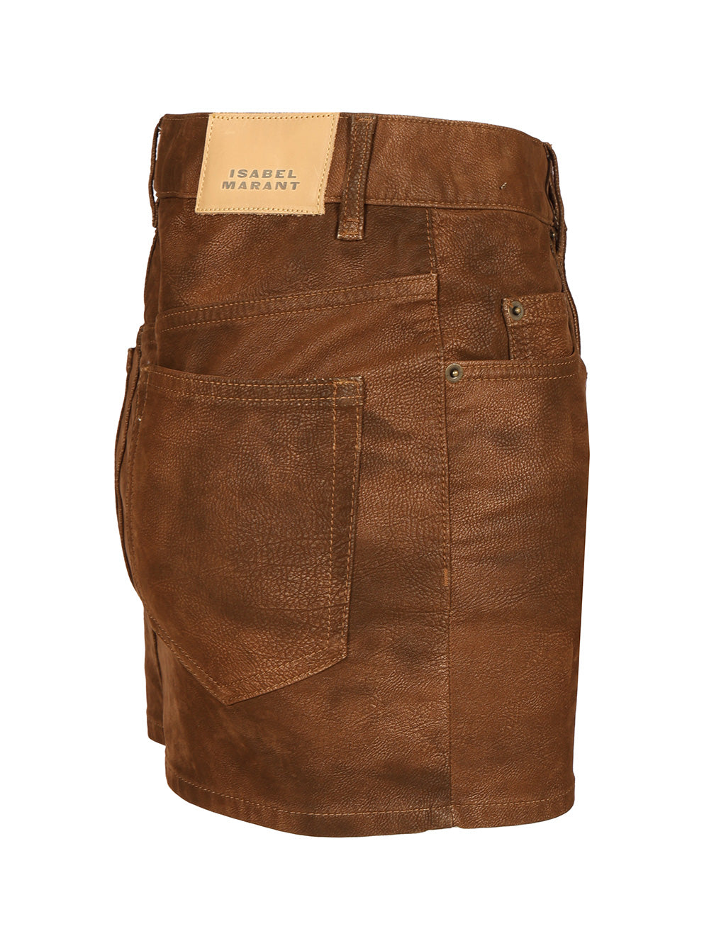 Marant Etoile Kimmy Mini Skirt Gonne - Marrone | 56bc44e058489f79d376c5da1c1c57f56667a889