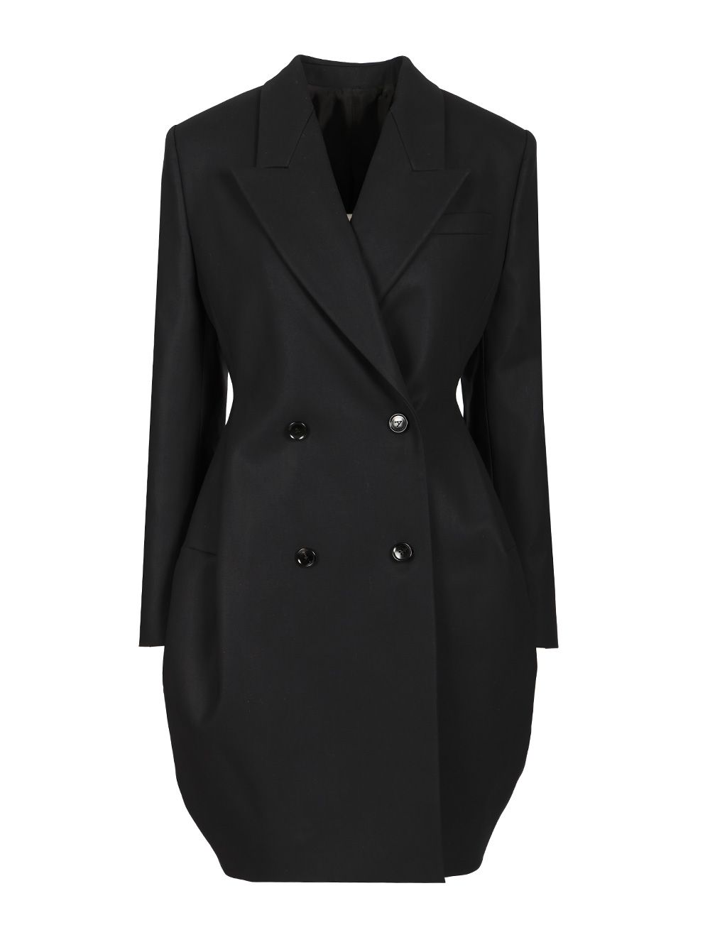 AlaÏA Double-Breasted Rounded Coat Coats - Blu | f365f523e537689af4c799eb70b881aaecb670b5