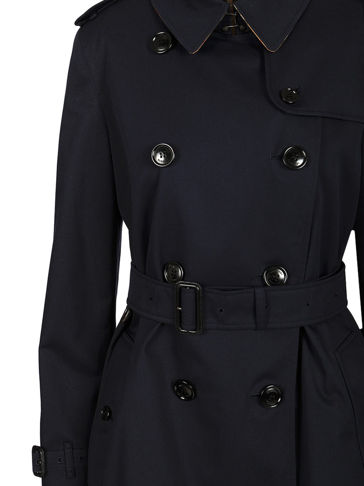 Burberry Heritage Kensington Trench Coat Coats - Blu | 5671819db22748582aaf5055e781b428737dd1d4