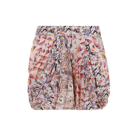Ecru Lovia Viscose Mini Skirt