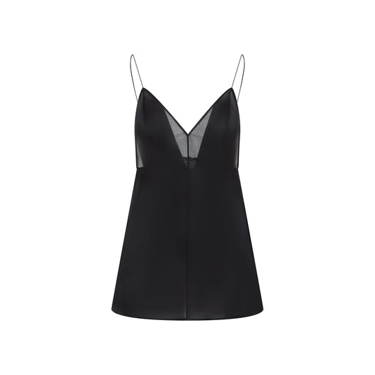 Black Talsie Silk Top