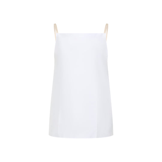 White Polyester Top
