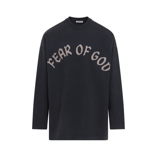 Camiseta de manga larga en algodón negro F Of G