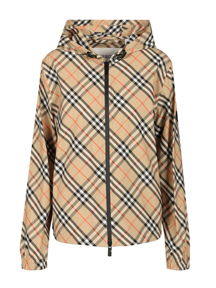 Burberry Jacket In Burberry Check Giacche - Beige | 541332207bb0f10b2b4136d0ff7e971ede3b463d