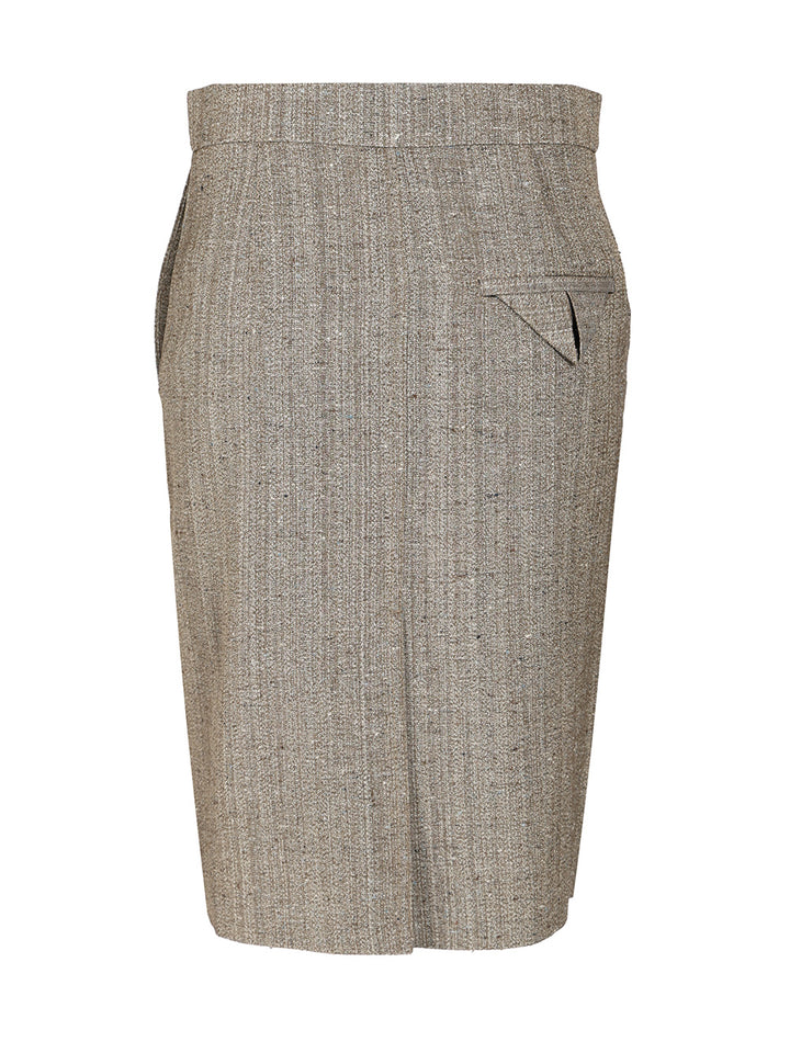 Bottega Veneta Midi Skirt In Viscose And Silk Gonne - Grey | 0278790d535c24e5921870a50321ba5ae05548a4