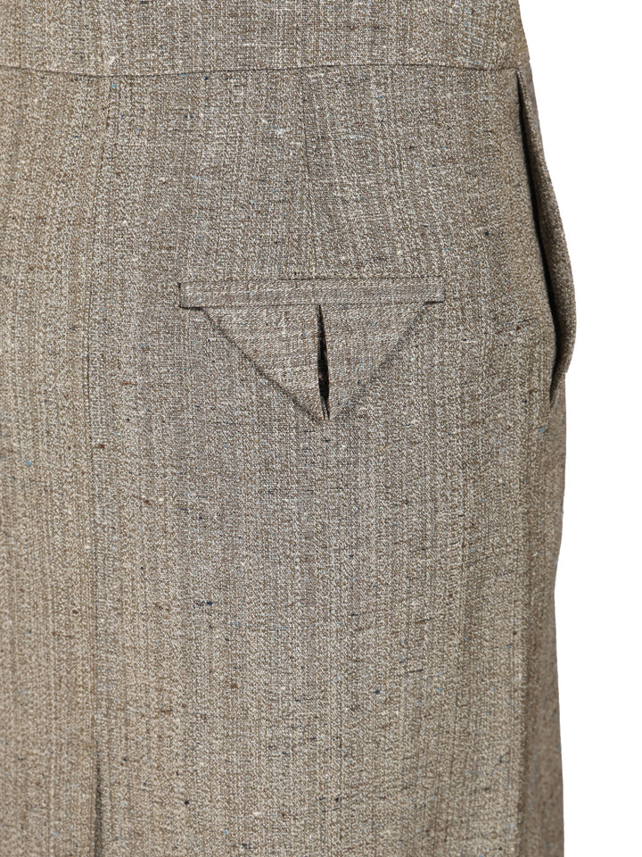 Bottega Veneta Midi Skirt In Viscose And Silk Gonne - Grey | c0ce1bcbf8675aeaeb2be8e897fb48da064263aa