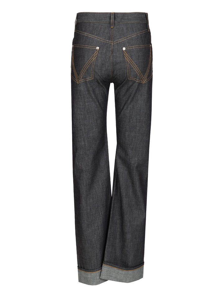 Bottega Veneta With Woven Pocket Jeans - Blu | 175ed0a4bad39037b2caae76bbae2ef80968b063