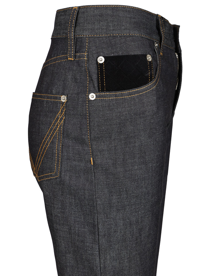 Bottega Veneta With Woven Pocket Jeans - Blu | 927ef41ad4a96bb745b05a089eb3428a78ff7633