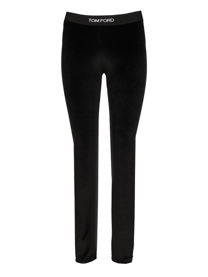 Tom Ford Stretch Logoed Leggings Trousers - Nero | a61437d1fbbbb8b24d85829821d59f73d1a20694