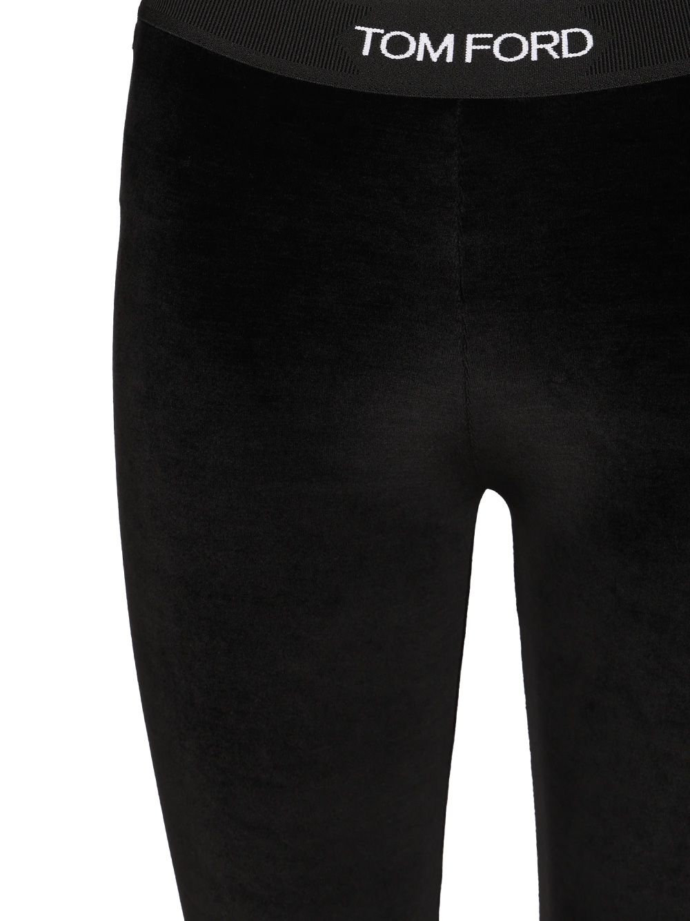Tom Ford Stretch Logoed Leggings Trousers - Nero | 73055e7adcaefd97ea08d93802c711a51af6dfcb
